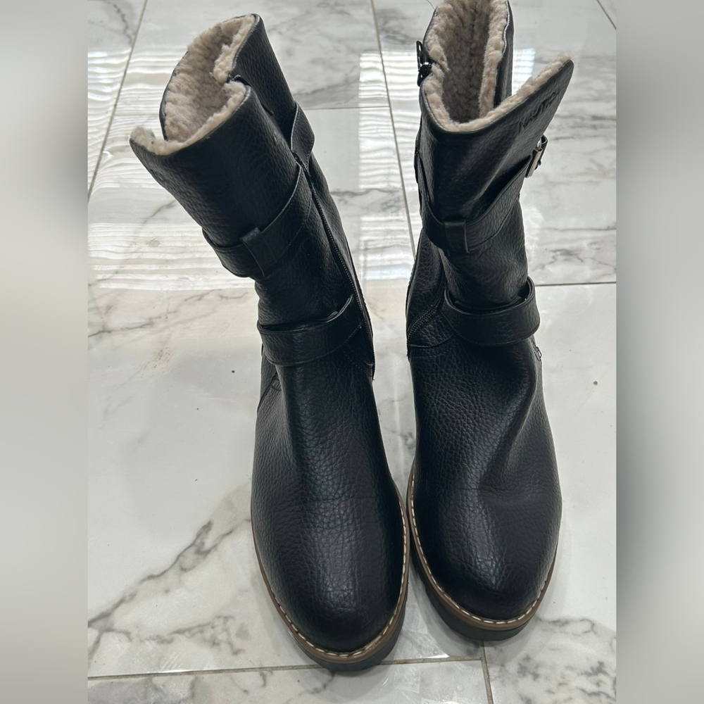 Black Leather Women's Boots